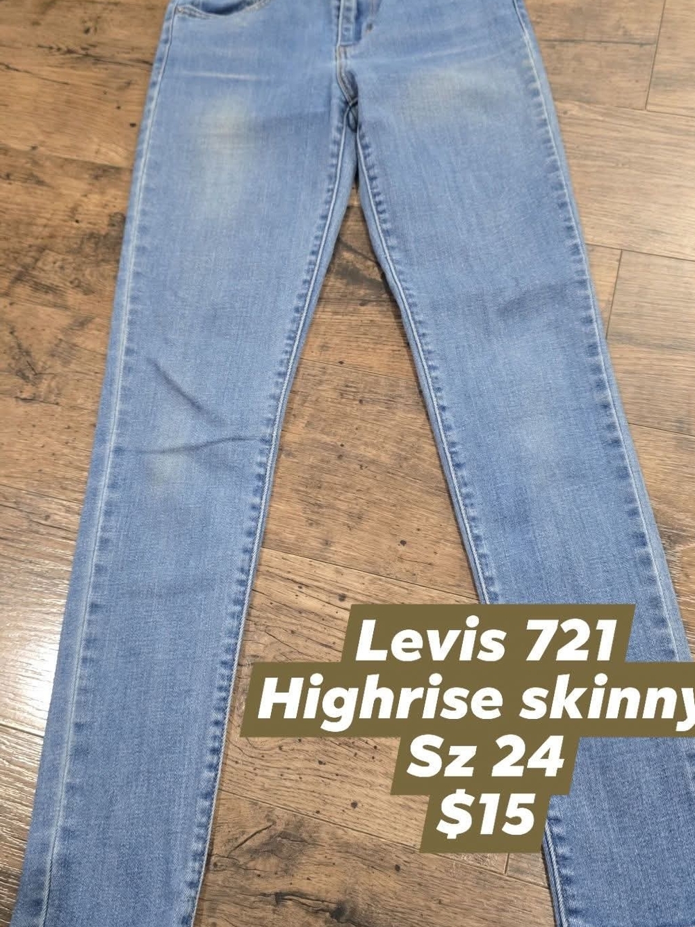 Levi's Womens Light Blue Skinny Jeans - 721 High Rise Sz 24 Waist